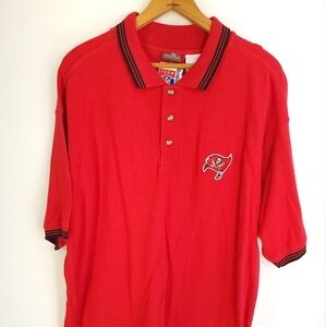Tampa Bay Buccaneers Polo Shirt Men's XL Red NFL Football The Edge